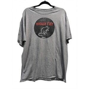 Parks and Recreation Mouse Rat Graphic T-Shirt Gray Mens XL Andy Dwyer Band Tee